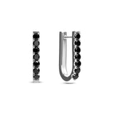 The Eternity auskarai su juodais deimantais 0,44 ct