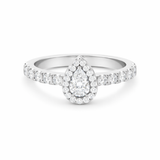 Žiedas su lašo formos 0.5 ct natūraliu deimantu