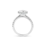 halo stiliaus ziedas su apvaliu deimantu