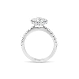 halo stiliaus ziedas su apvaliu deimantu