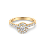 halo ziedas su deimantais geltonas auksas