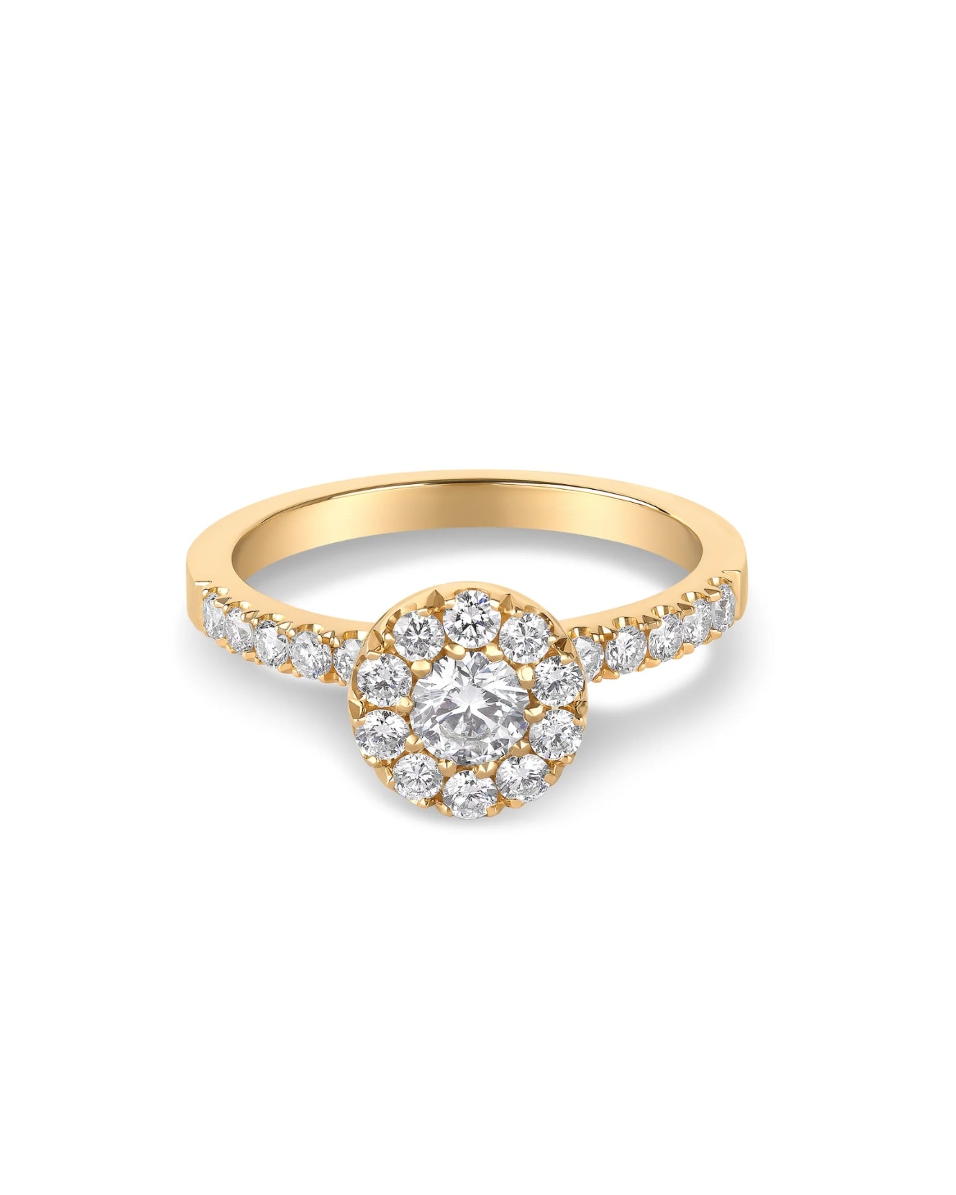 halo ziedas su deimantais geltonas auksas