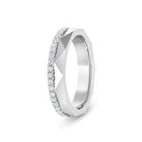 Frezuotas vestuvinis žiedas su deimantais 