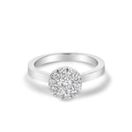 ziedas su deimantais halo