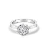 ziedas su deimantais halo