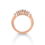 ziedas su penkiais deimantais